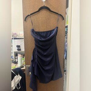 Hello molly (I think) navy mini dress with ruffle